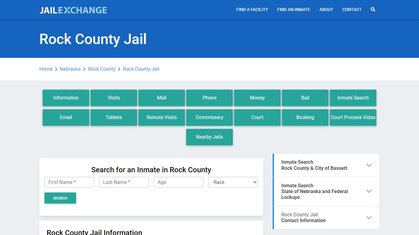 Rock County Jail Roster Lookup, NE, Inmate Search - Jail Exchange